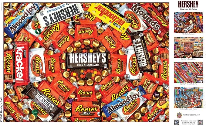 MasterPieces 1000 Piece Jigsaw Puzzle for Adults, Family, Or Youth - Hershey's Swirl - 19.25"x26.75"