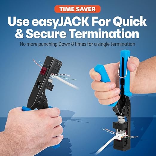 Everest 90° Angled RJ45 Cat5e Keystone Jacks 10-Pack in Red - Slim Profile Female RJ45 Connectors - Cat 5e Keystone Jack - Compatible with 90° Angled Speed Termination Tool - easyJACK (B094WB91H3)