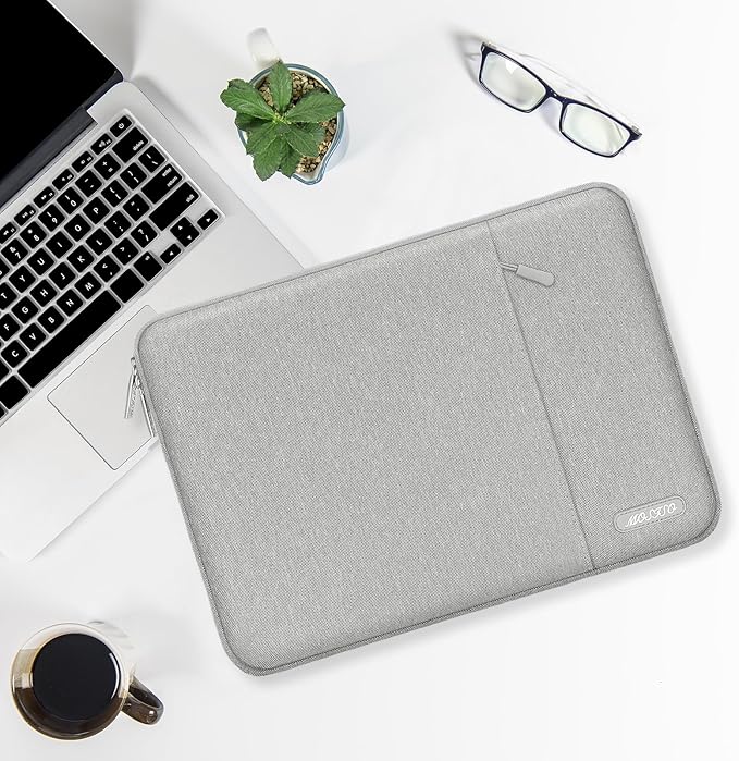 MOSISO Laptop Case 18.5 inch, 18-18.5 inch Laptop Sleeve Compatible with ASUS Gaming Monitor HP Dell Lenovo Notebook, Polyester Vertical Computer Sleeve Bag with Pocket, Gray