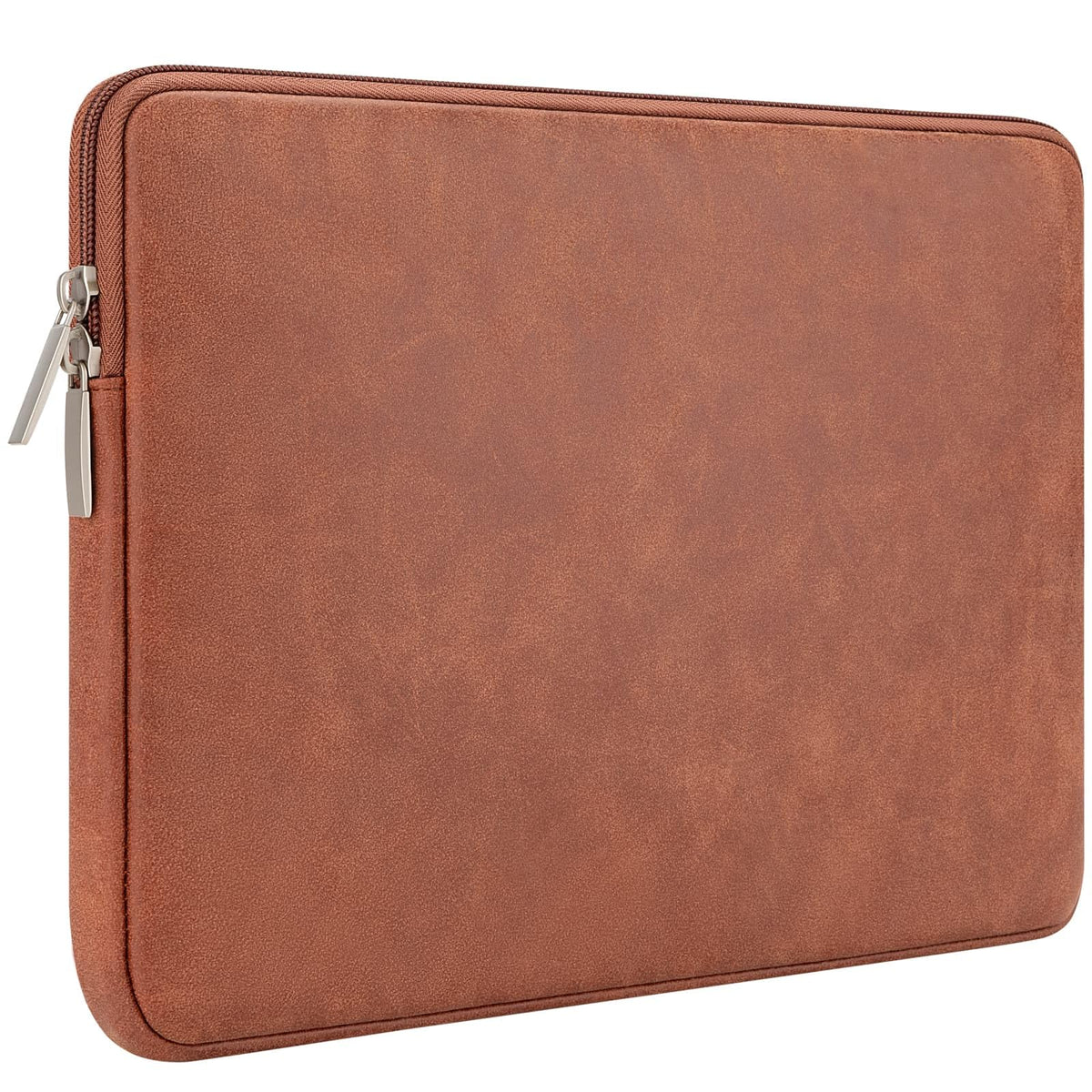 RAINYEAR 16 Inch Laptop Sleeve PU Suede Leather Case Padded Cover, Gray
