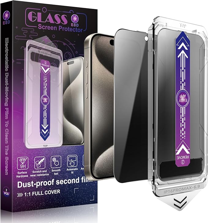 SHANG PIN JIA 2 Pack Matte Privacy Screen Protector for iPhone 11 Pro Max and iPhon XS MAX 6.5-Inch Auto Dust Removal, No Bubbles,Anti-Spy Tempered Glass Film, Easy Installation