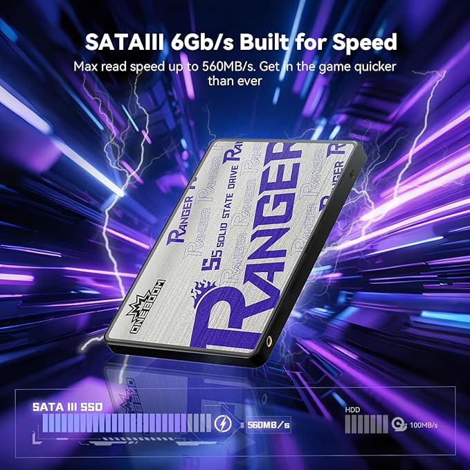 KingSpec OneBoom 2TB SSD 2.5 Inch SATA III Internal Solid State Drive, 550MB/s Read, 3D NAND Flash, SATA3 6Gb/s, for PC Laptop PS4 Upgrade