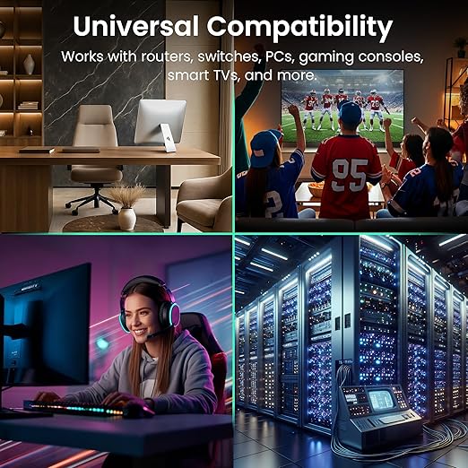 GEARit Cat 6 Ethernet Cable (5-Pack 1 Foot) Cat6 Network Patch, 10Gbps, RJ45, Snagless Cord, Gold-Plated Connectors, Internet for PC, TV, Tablet, Router, Printer, Servers, IT Data Center - Gray