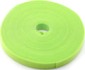 Reusable Fastening Tape Cable Ties 3/4 Inch Double Side Hook Roll (25 Yard, Green)