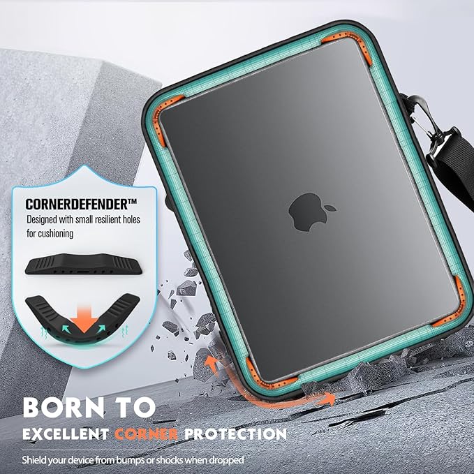 MoKo Laptop Sleeve Bag for 13.3-14 Inch, Notebook Carrying Case with Pocket Fits New MacBook Pro M3/M2 14" /13" M2/M1 Pro/M1 Max 14.2 2023-2021/Air 13.6" M2 2022, Surface Pro 9/8 13", Black & Gray