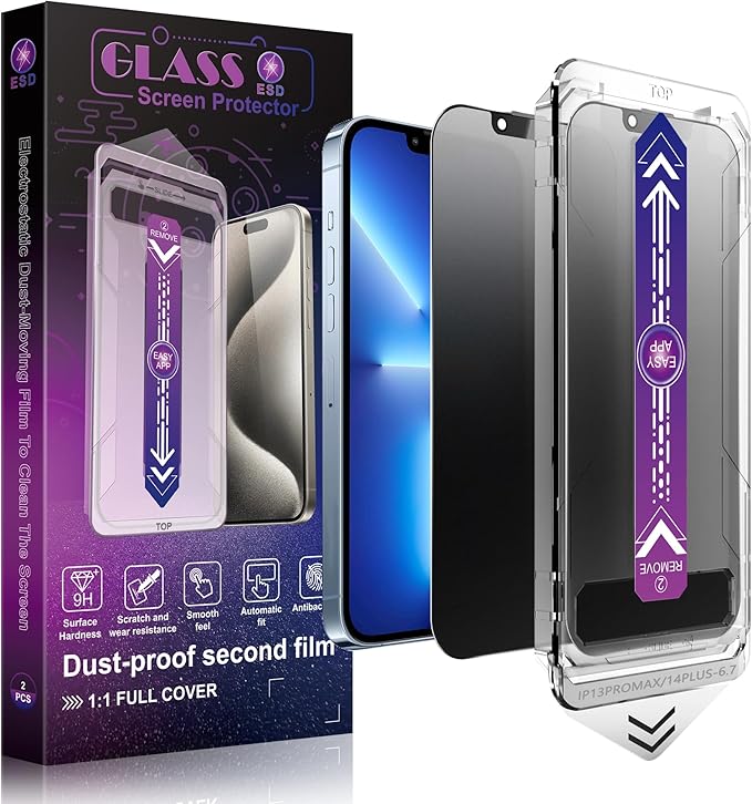 SHANG PIN JIA 2 Pack Matte Privacy Screen Protector for iPhone 11 Pro Max and iPhon XS MAX 6.5-Inch Auto Dust Removal, No Bubbles,Anti-Spy Tempered Glass Film, Easy Installation