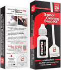 Sensor Cleaning Swab Kit - Eclipse Optic Cleaning Solution (0.5oz/15ml) + Type-3 Sensor Swab Ultra 24mm (Pack of 6) - for Full Frame CMOS and CCD Sensors - Dust & Oil Remover