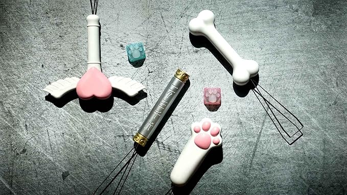 FKZ Keycap Puller, Fairy Wand - Custom Mechanical Keyboard Keycap Removal Tool for Cherry MX, Gateron, Outemu, Kailh Switches - QWERTY USB-C Keyboard DIY Accessory
