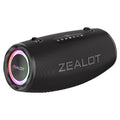 ZEALOT 80W RMS (100W Peak) Portable Bluetooth Speaker, Stereo Sound with Deep Bass,IPX6 Waterproof, LED Light,Bluetooth 5.2, Indoor/Outdoor Speaker for Party, Gathering, Pool, Camping,Travel (Black)