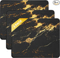 JIKIOU 3 Pack Mouse Pad with Stitched Edge, Comfortable Mouse Pads with Non-Slip Rubber Base, Washable Mousepads Bulk with Lycra Cloth, Mouse Pads for Computers Laptop Mouse 10.2x8.3in Yellow Gilding