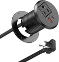 Desktop Power Grommet 2 inch Hole,PD 30W USB C Fast Charging Station,Ultra Thin Flat Plug Power Strip,Recessed Outlet,Slim Outlet Extender for Office,Table Outlets for Home,Office,6ft Cable