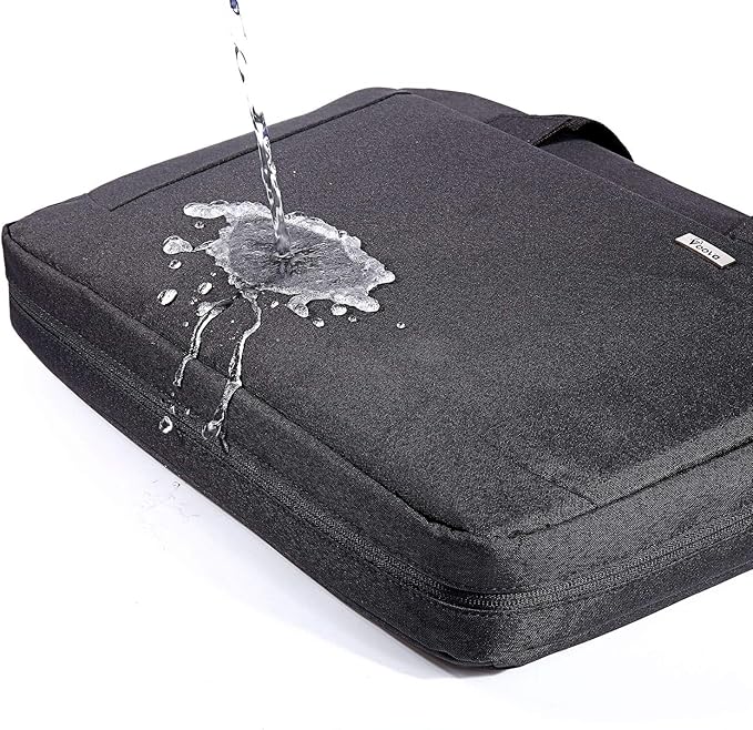 Voova Laptop Bag Case 17 17.3 Inch Computer Sleeve Messenger Bag with Shoulder Strap Expandable Waterproof Large Capacity Business Briefcase for Work Travel Fit 17-18” Laptop, Men Women, Black