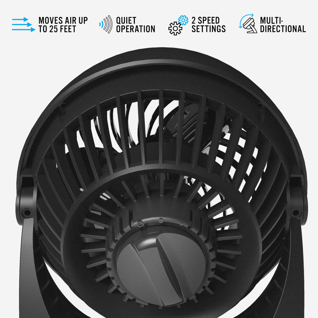 Vornado 133 Personal Air Circulator Fan, Black, 2 Speeds, Adjustable Head