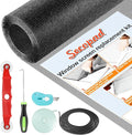 Window Screen Door Repair Kit, 39" x 78" Screen Door Mesh Replacement Kit, Durable Fiberglass Mesh Roll with Tools for Windows Doors Patio and Porch Replacement, Black