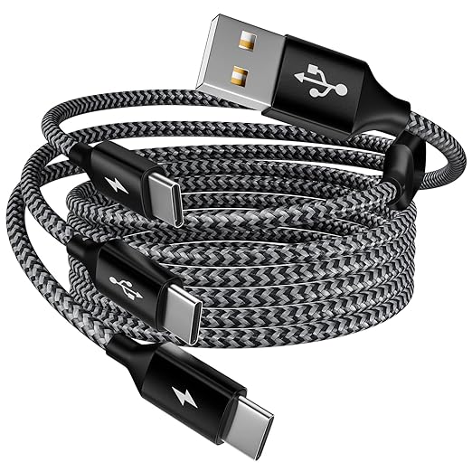 Multi Charging Cable,USB C Splitter Cable,3 in 1 Travel Fast Charging Cord with 3 Type-C Port for iPhone 16 15 Pro Max Galaxy S23 S22 S10 Note 20 Cell Phones Tablets and More,1Pack 5FT