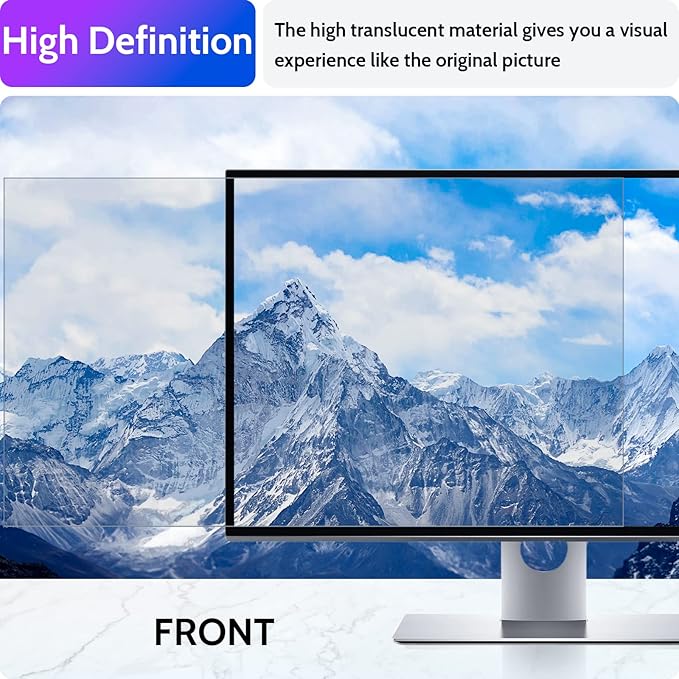 Computer Privacy Screen 27 Inch for 16:9 Widescreen Monitor, Removable 27inch Anti Blue Light Anti Glare Monitor Privacy Filter Shield (23 9/16" x 13 1/4")