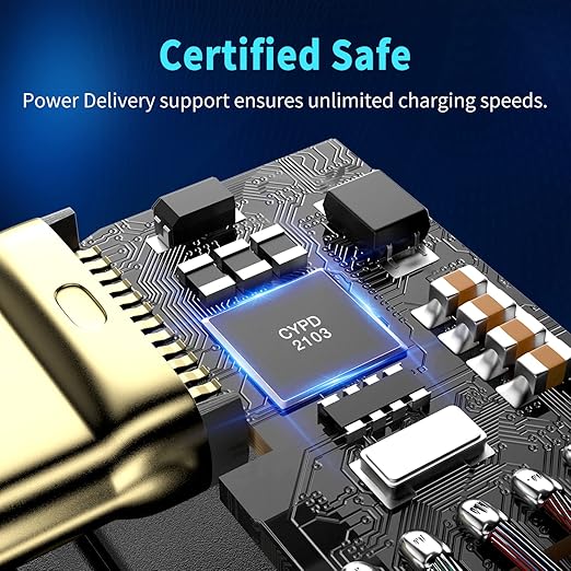 USB4 Thunderbolt 4 Cable, 240W Charging, 40 Gbps Data, 8K @ 60Hz HDR, USB C to USB C, 90Degree for Hub, Dock MacBook, M2, M3, Mac SSD (90Degree USB4 40G 240W 1.5M)