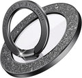 Syncwire Magnetic Phone Grip for MagSafe, Sparkle Phone Ring Holder, Rotatable Kickstand Bling Phone Ring Stand Removable MagSafe Accessories for iPhone 15 Pro Max 14 13 12,Android - Black Diamond