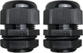 MGI SpeedWare 1" NPT Strain Relief Nylon Cord Grip Cable Glands, Black Plastic Grommet 20-Pack
