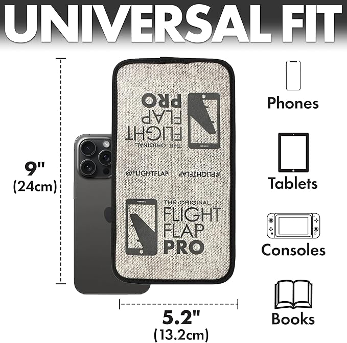 Airplane Phone Holder, Flexible Tablet and Cell Phone Holder, Folding Cellphone Stand for Desk, Bed, Office, Treadmill - Airplane Accessories Long Flight Travel - Plane Essentials (Pro)