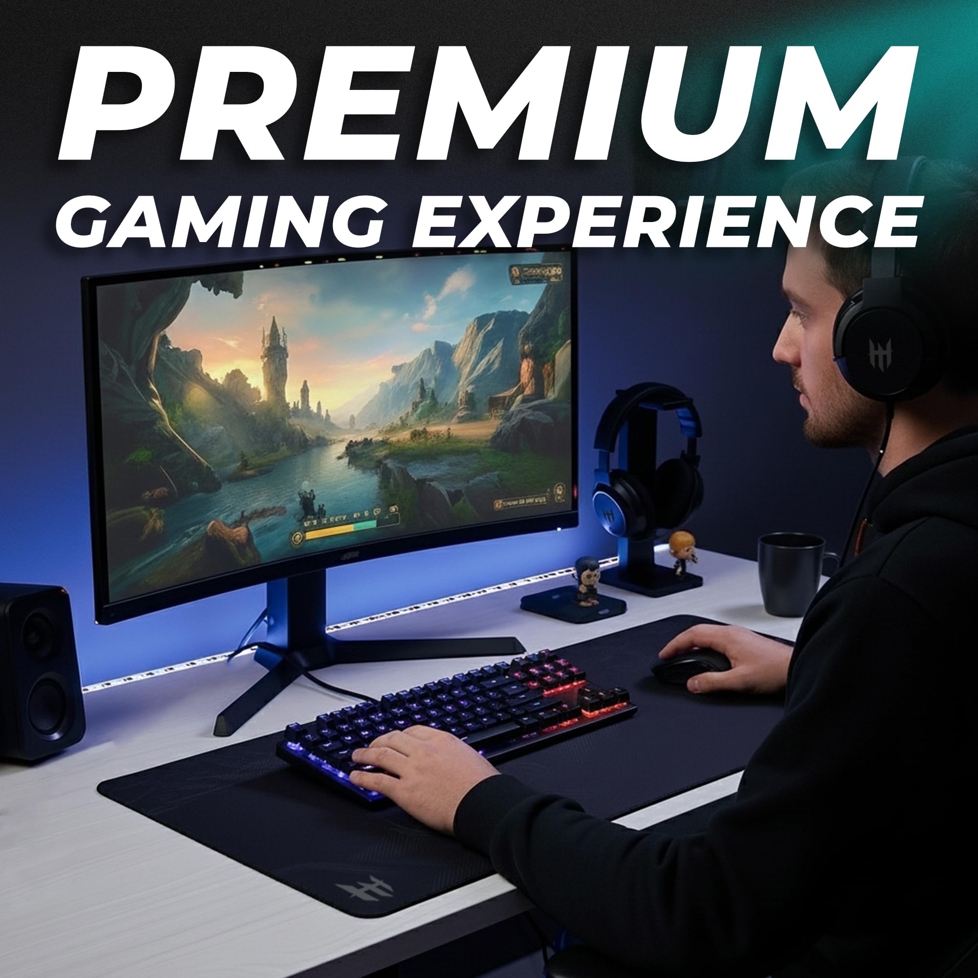 TECWARE Phantom+ 87 Key RGB Mechanical Gaming Keyboard, Black | TKL Thocky Creamy Keyboard, Hot Swappable, Double Shot ABS Keycaps, Wired USB-C, N-Key Rollover | Wraith Brown Linear Switch