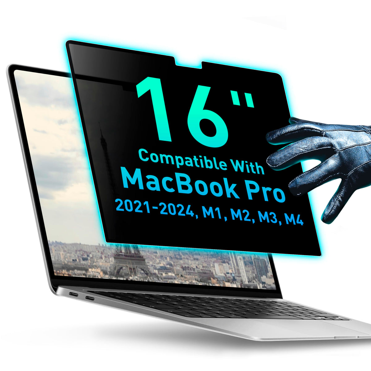 Magnetic Privacy Screen Compatible with MacBook Pro 14" 2021, 2022, 2023, 2024, 2025, M1, M2, M3, M4, M5 Anti-Blue Light Laptop Screen Protector Filter Blue Light Blocking Filter