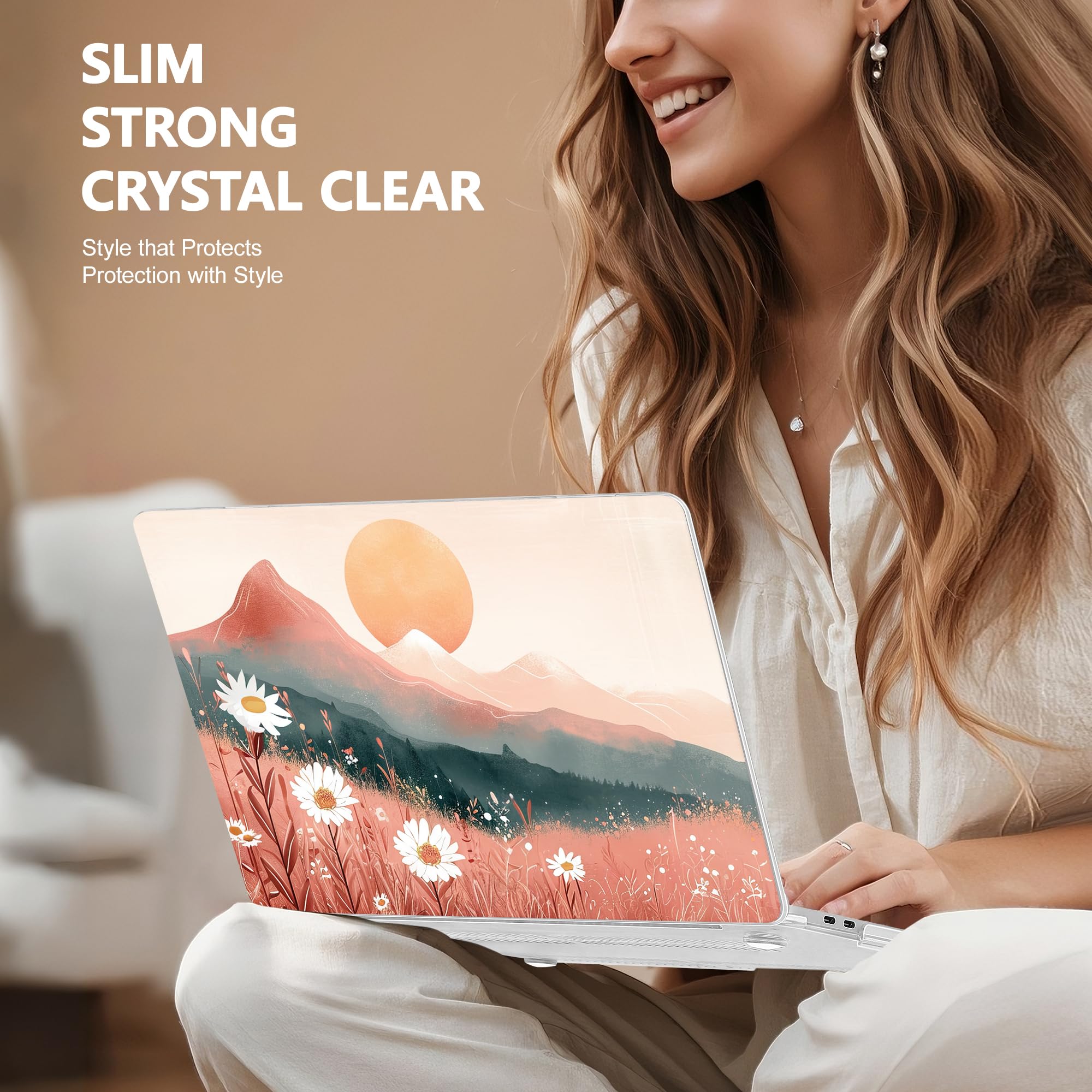 Lepeoac for MacBook Pro 16 inch Case 2019 2020 Release Model A2141, Plastic Hard Shell Cover with Keyboard Cover & Screen Protector for MacBook Pro 16 inch with Touch Bar & Touch ID, Mountains
