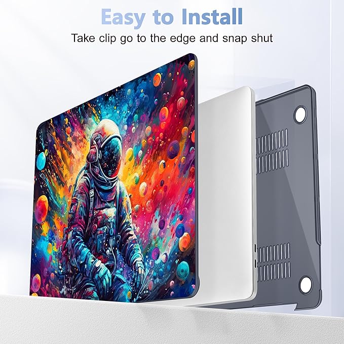 for MacBook Pro 16 inch Case 2019 2020 Release Model A2141, Plastic Hard Shell Cover with Keyboard Cover & Screen Protector for MacBook Pro 16 inch with Touch Bar & Touch ID - Astronaut