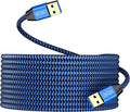USB to USB Cable 20FT,Durable Braidedfor USB 3.0 Male to Male Type A to Type A Cable Data Transfer Compatible with Hard Drive, Laptop, DVD Player, TV, USB 3.0 Hub, Monitor, Camera, Set Up Box and More