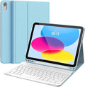 CHESONA Keyboard Case for iPad (A16) 11th/10th Generation (2025/2022), Detachable Wireless Keyboard, Stand Folio Keyboard Cover with Pencil Holder, Thin & Light (Blue)