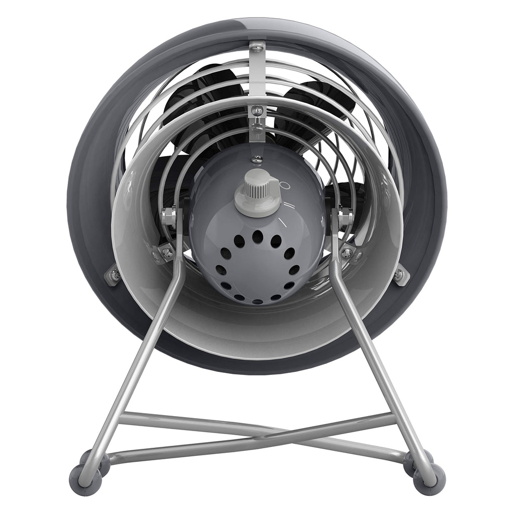Vornado VFAN™ Mini Modern Personal Desk Fan with 2-Speed Control, Adjustable Tilt, Quiet Metal Air Circulator for Office, Bedroom, Dorm, Compact Desktop Cooling Device, Storm Gray