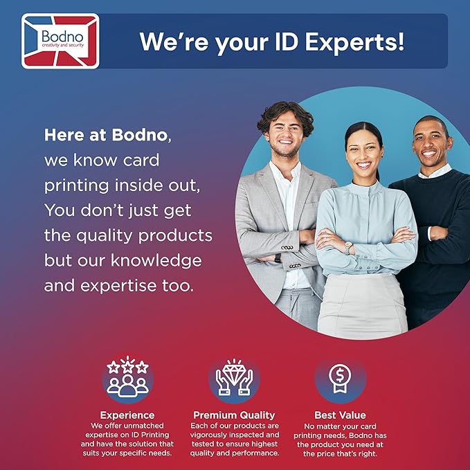 Bodno Magicard 400X Single Sided ID Card Printer & Complete Supplies Package ID Software - Bronze Edition