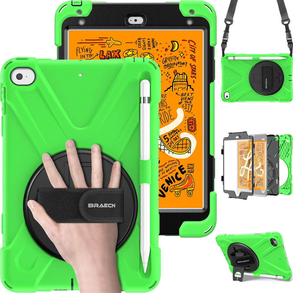 BRAECN iPad mini 5 Case, iPad mini 4 Case - Green
