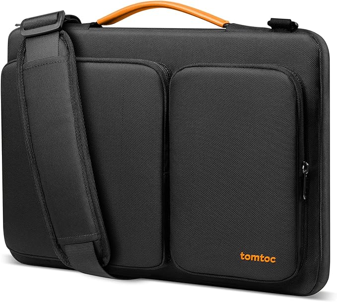 tomtoc Laptop Shoulder Bag for 14 Inch MacBook Pro M4/M3/M2/M1 Pro/Max 2024-2021, 13.5-14.4 Surface Laptop 6/5/Studio 2, Surface Book 3, 360 Protective Case Fit Asus VivoBook
