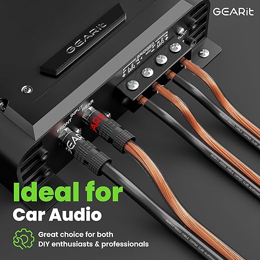 GearIT 14 Gauge 2 x 2.5mm Speaker Wire Cca Cca Cable (30.4 Meters - Black Clear)