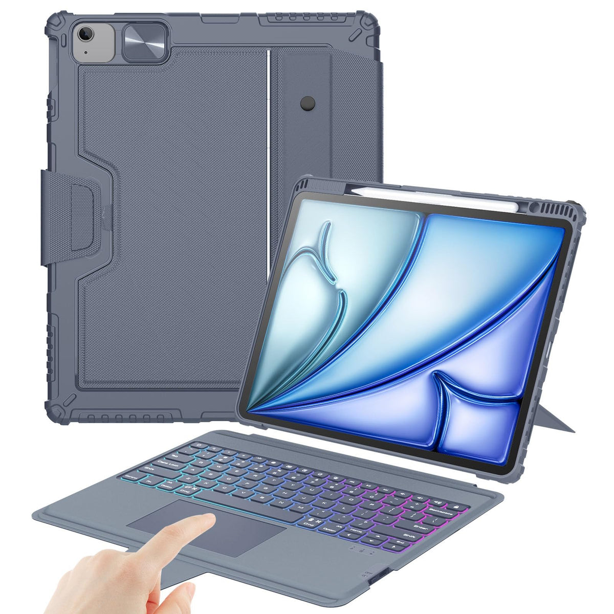 Nillkin Rugged Detachable Keyboard Case for iPad Air 13" & Pro 12.9", Black