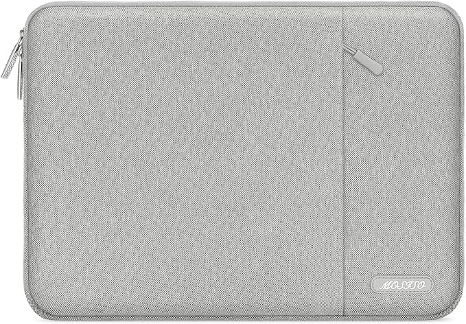 MOSISO Laptop Case 14 inch, 14 inch Laptop Sleeve Compatible with HP Lenovo Dell ASUS Acer, HP Stream, Dell Latitude, Lenovo IdeaPad, Polyester Vertical Computer Sleeve Bag with Pocket, Gray