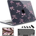 May Chen for MacBook Air 13.6 inch Case A3240 M4 A3113 M3 A2681 M2 with Retina Dispaly, 2025 2024 2023 2022 Release, Plastic Hard Shell Case with Screen Protector & Keyboard Cover, Crystal Black Bow