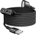 Itramax USB On Off Switch Cable,USB Extension Cable Support Data and Power 6.6 FT,Inline USB Power Switch,USB Male to Female with Toggle Switch for LED Lamp,LED Light Strips,USB Fan,Driving Recorder