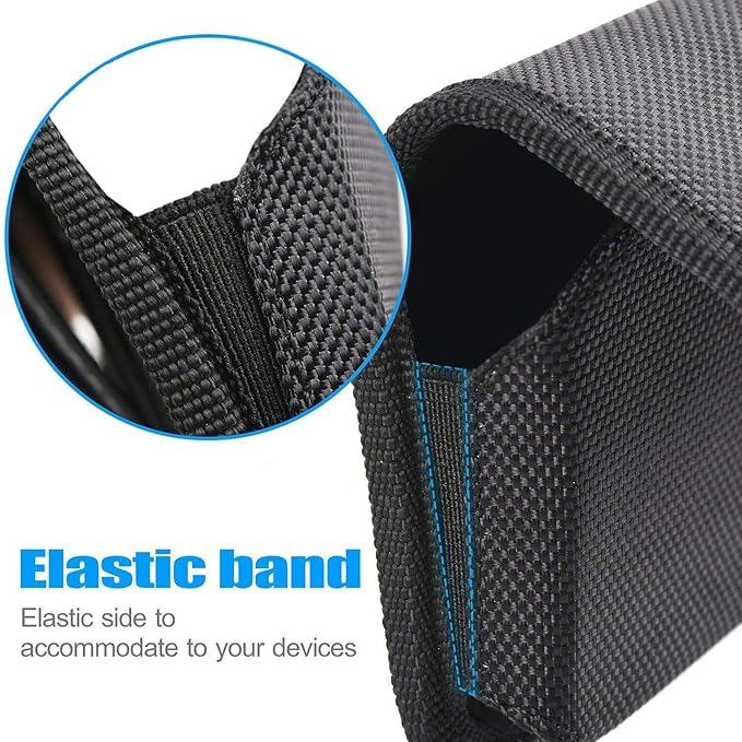 AH Heavy Duty Nylon Phone Holster for iPhone 11, 12 Pro, Carrying Pouch Holder with Belt Loopfor iPhone 8 7 SE 2020 6s 6 X Xs XR Galaxy fit Otterbox or Thick Case (Medium)