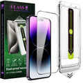 SY SHANGYAN 2 Pack Ultra HD Clear Screen Protector for iPhone 14 Pro Max/15 Plus/16 Plus (6.7-Inch),9H Tempered Glass,Full Coverage,Anti-Fingerprint,Auto Dust Removal,Bubble-Free,Easy Installation