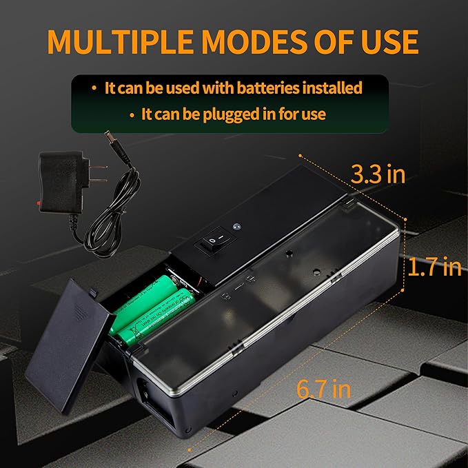 GSS Electric Mouse Trap, Smart Mouse Traps Indoor for Home,Reusable Mice Traps, AC/Battery Powered, Easy Clean