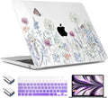 TWOLSKOO Compatible with M4 MacBook Air 13.6 inch Case 2025-2022 Release M4 A3240 M3 A3113 M2 A2681, Plastic Hard Shell & Keyboard Cover & Type C Adapter & Screen Protector, Dandelions