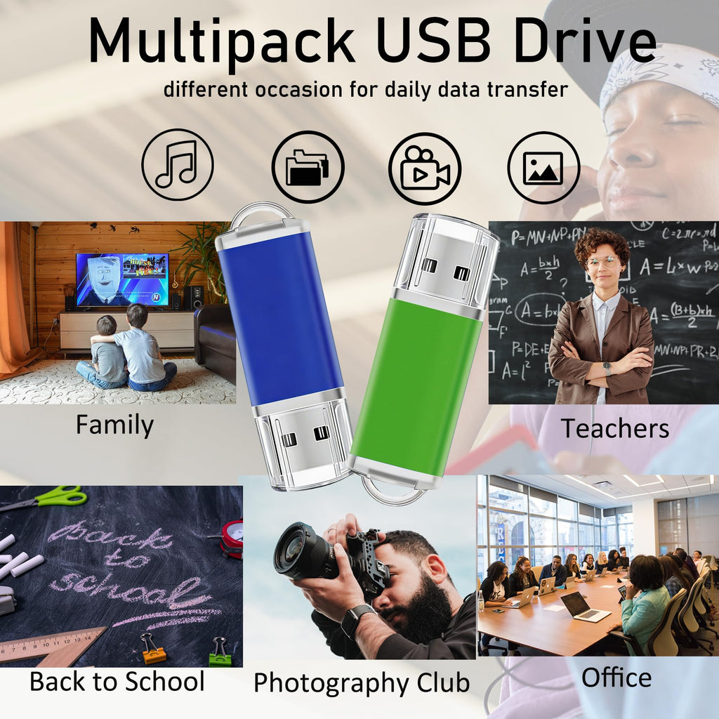 USB Flash Drive 16GB 20 Pack Nicepicten Bulk USB Stick 2.0 Thumb Drive Pack