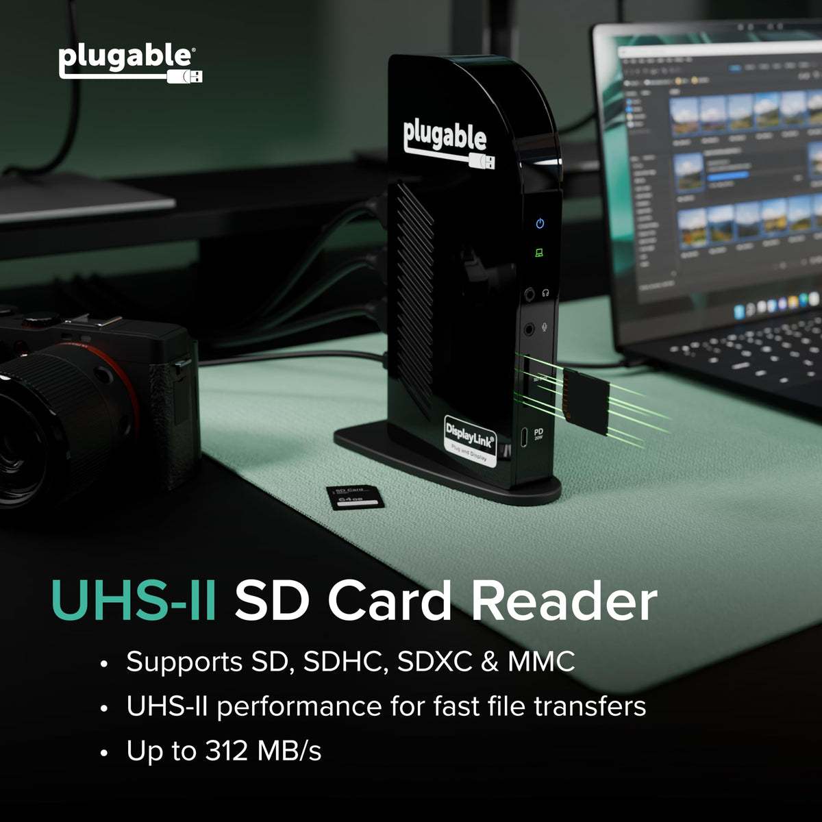 Plugable USB-C Triple Monitor Docking Station: 13-in-1 Laptop Dock with 100W Charging for Mac (DisplayLink Driver Required), Windows, Chrome, 3 HDMI, Gigabit Ethernet, SD, USB-C 20W, 4 USB - UD-ULTCDL