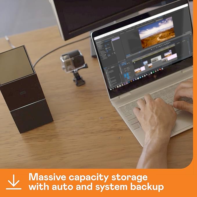 Western Digital 24TB My Book Duo Desktop RAID External Hard Drive HDD, USB 3.1, With Password Protection and Auto Backup Software - WDBFBE0240JBK-NESN