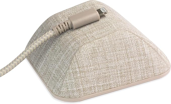 Smartish® Magnetic Cord Holder - Cable Wrangler Organizer with Magnet Clips for Charger Management on Desktop, Nightstand, or Side Table for All Cables, USB-C, Lightning Cables - Lightly Toasted Beige
