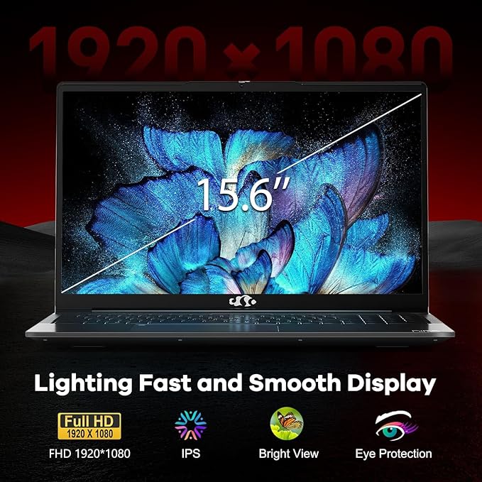 NIMO 15.6" IPS FHD-Gaming-Laptop, AMD Ryzen 5 6600H 6-Cores 660M GPU 64GB DDR5 RAM 1TB SSD(Beat i7-1165G7, Up to 4.5GHz) Computer with 100W GaN Type C Fingerprint Backlit Keyboard Win 11