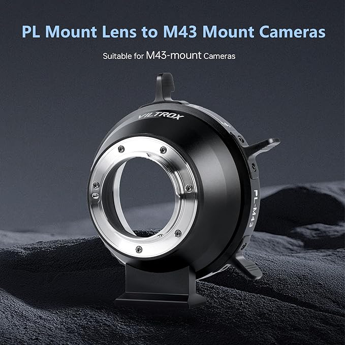 VILTROX PL-M43 Lens Adapter, Lens Converter Ring Camera Lens Mount Adapter Ring Compatible with PL Lens to M43 Series Mount Cameras Panasonic GH5,G1,GH1,GH4/Olympus EP1,EP2,EM1,EM
