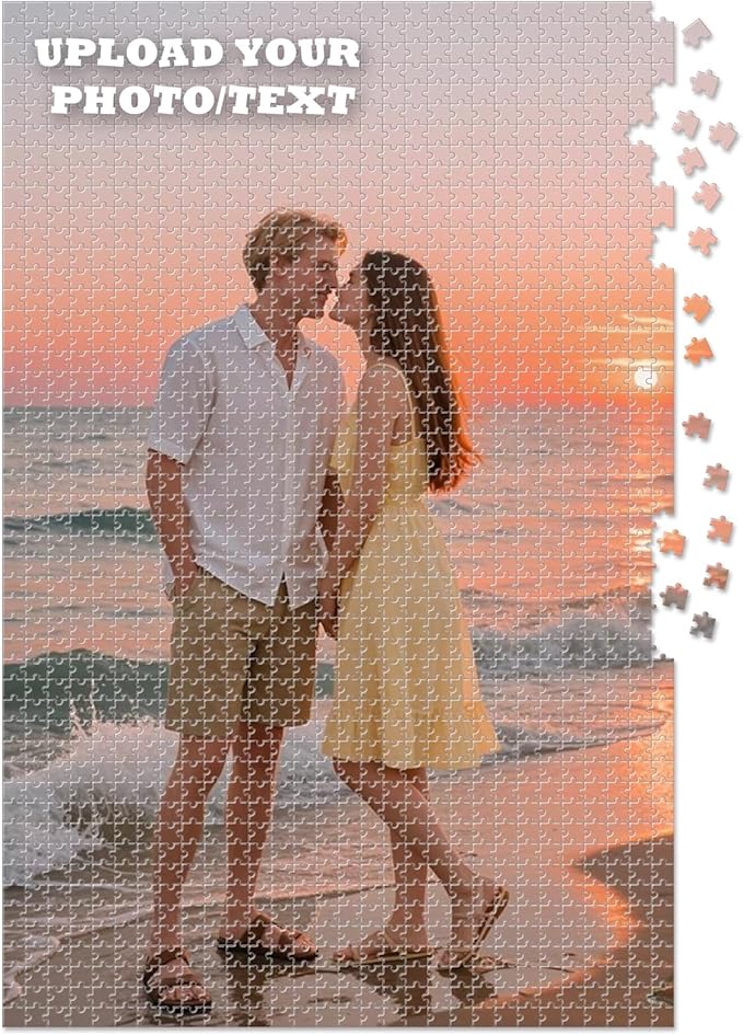 Custom Photo Puzzle – Personalized 1500 Piece Jigsaw Puzzle from Your Photo – Perfect Puzzle Gift for Families, Pets, Weddings, Anniversaries, Adults & Couples(1500-vertical)